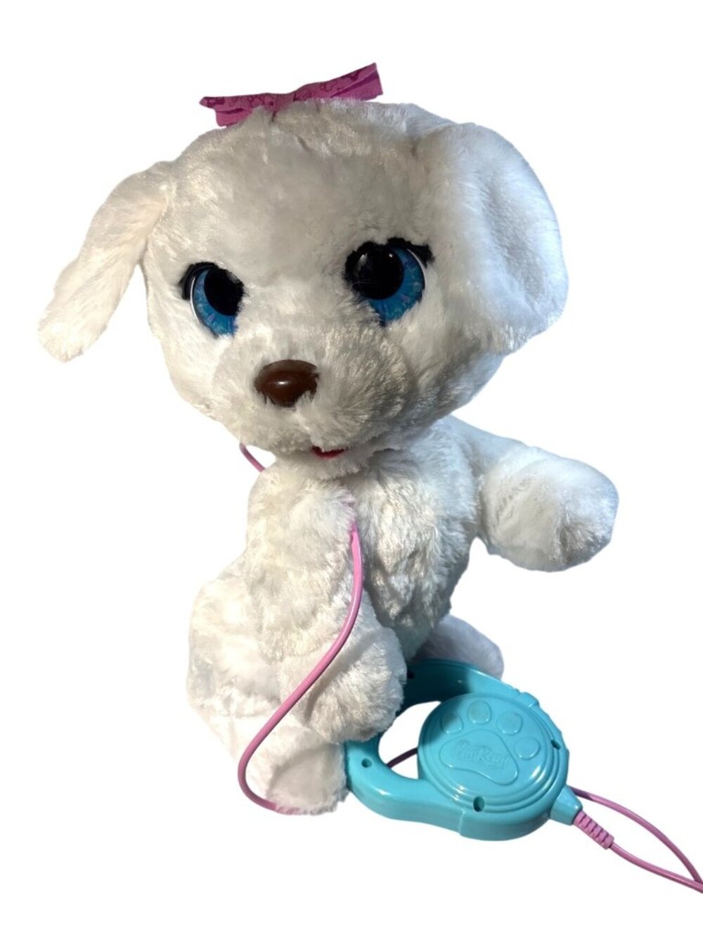 FurReal Friends GoGo My Dancin’ Pup Interactive White Dog Plush Leash Hasbro 11"